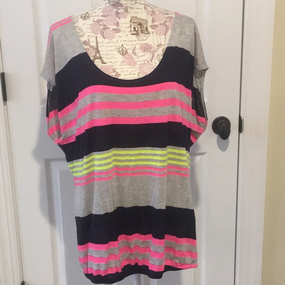 Lane Bryant stripe lightweight summer top 18/20 2X